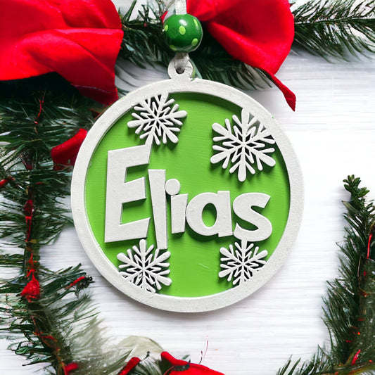 Personalized fun font ornament