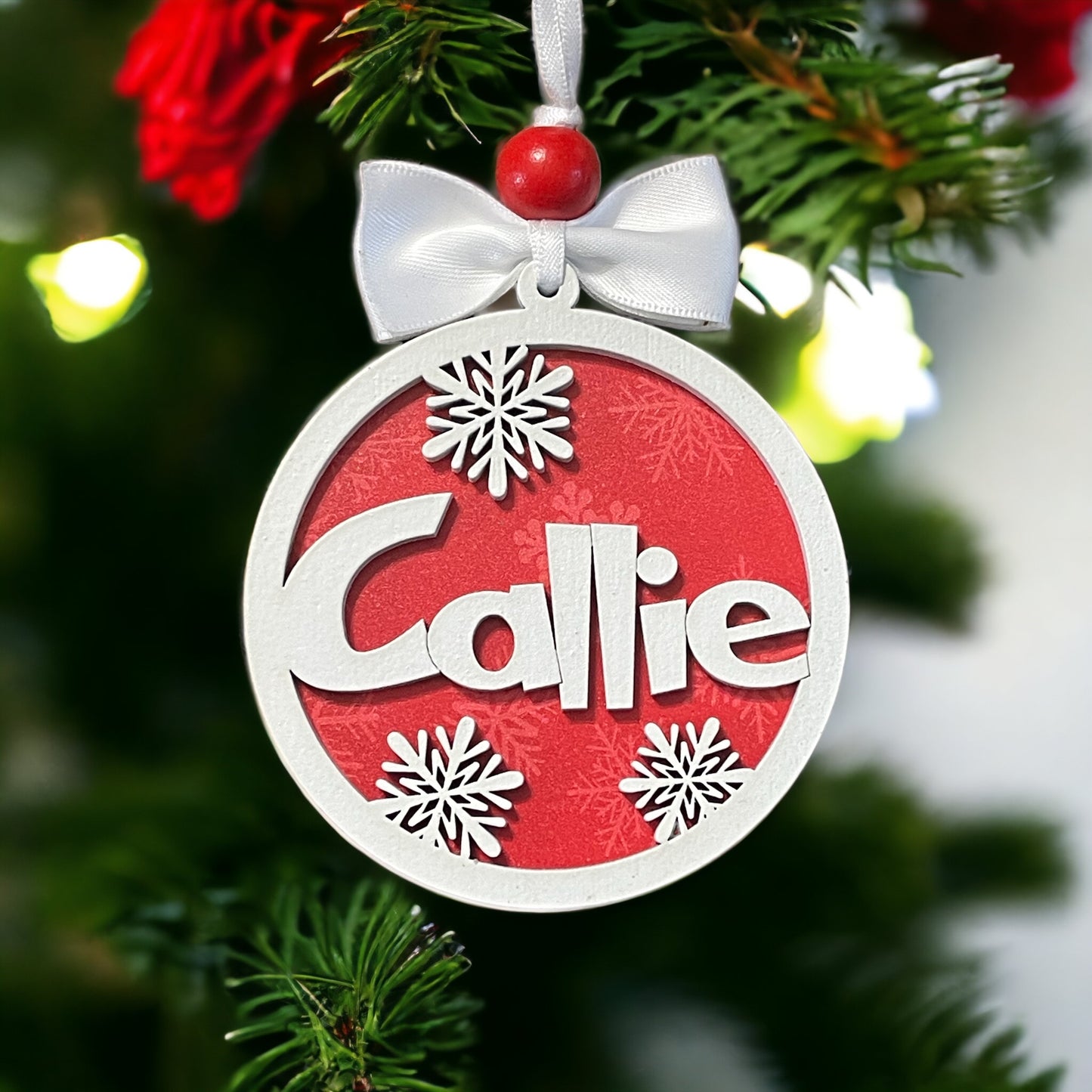 Personalized fun font ornament