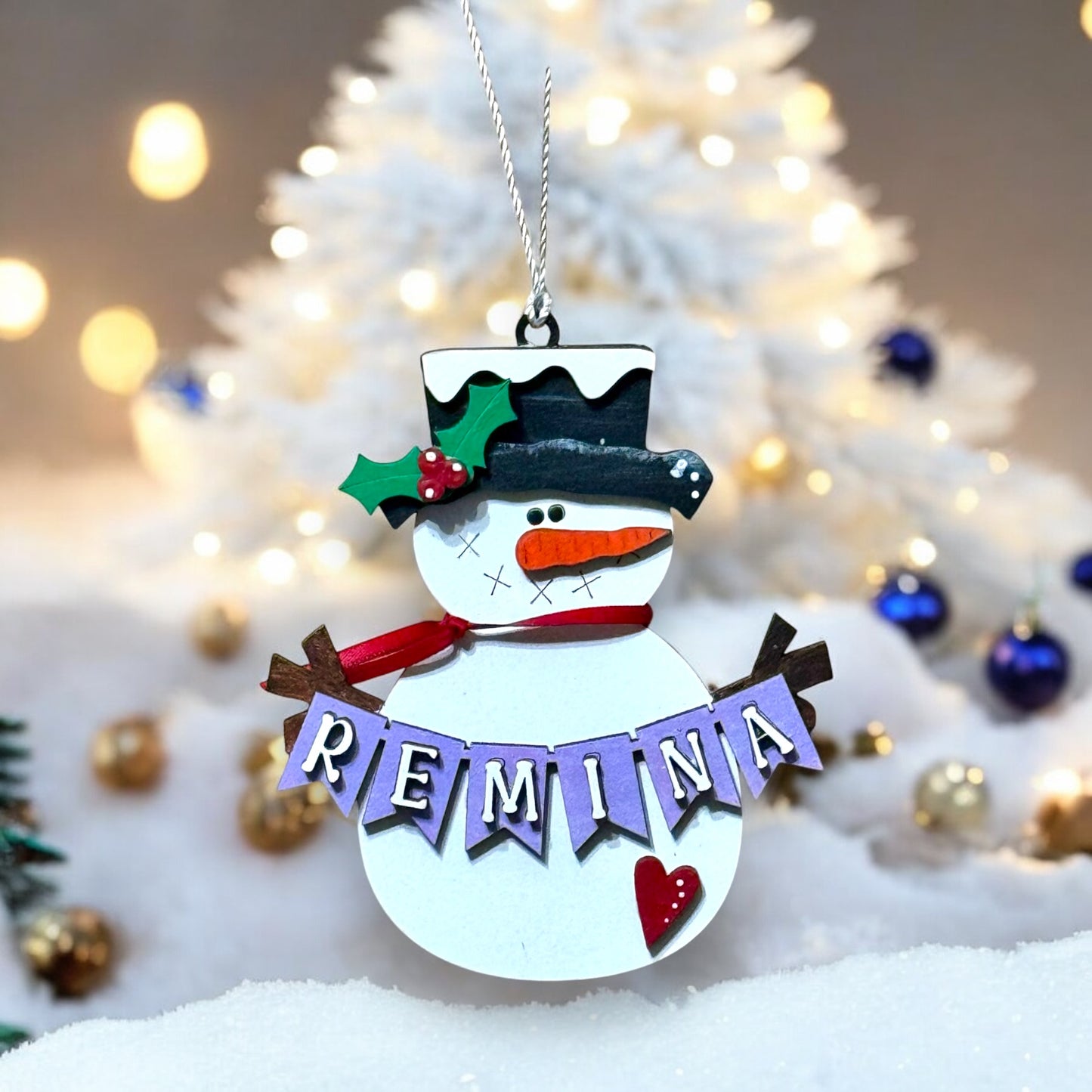 personalized snowman ornaments