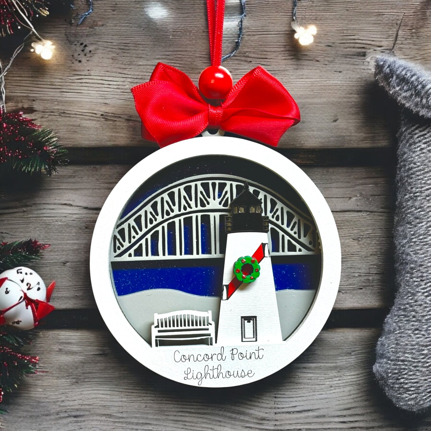 2024 Havre de Grace lighthouse bridge Ornament