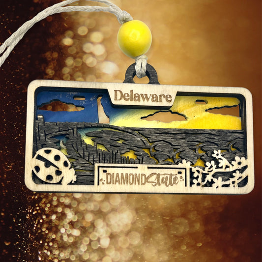 Delaware Plate ornament - customizable